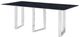 Coaster® Desden Gray Rectangular Dining Table with Silver Base-2