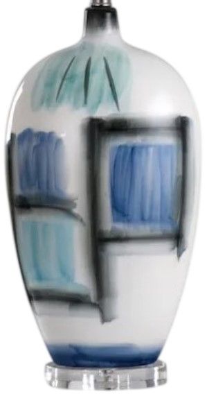 Stylecraft Trier Blue/White Table Lamp-2