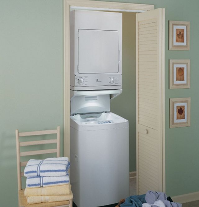 GE® Spacemaker® 3.6 Cu. Ft. White Electric Dryer-2