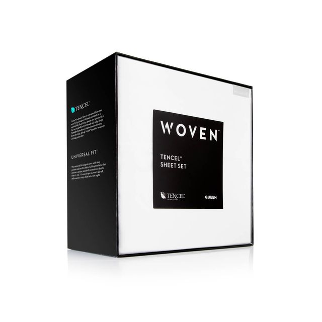 Malouf® Woven™ TENCEL™ Ecru Full Sheet Set-2