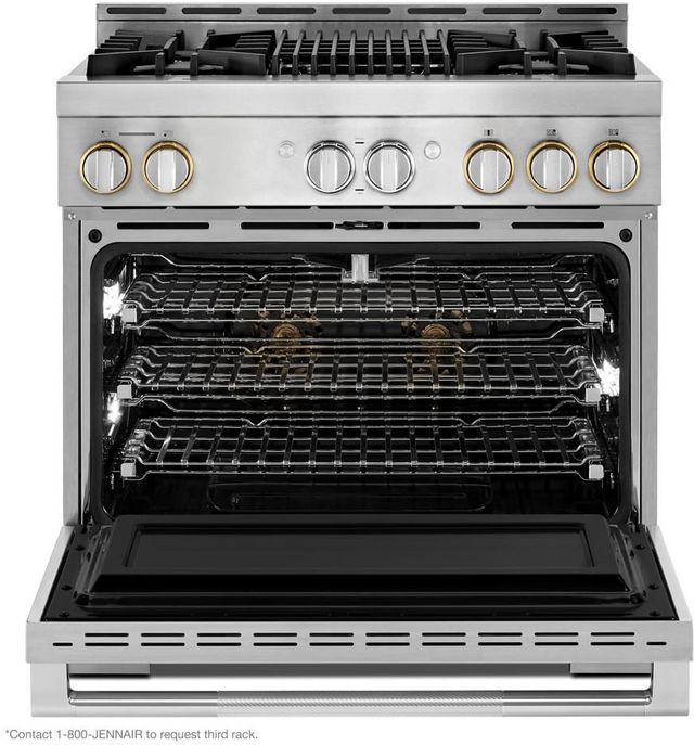 JennAir® RISE™ 36" Stainless Steel Pro Style Natural Gas Range-1