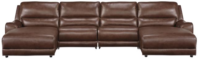 Signature Design by Ashley® Silverbrooke 4-Piece Canyon Power Reclining Sectional and Chaise-0
