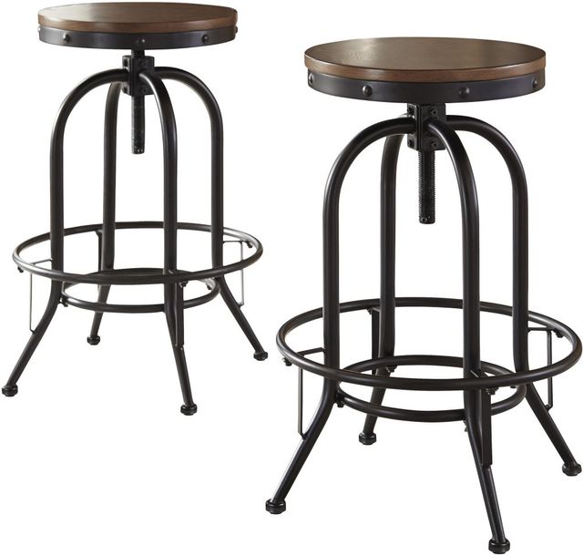 Signature Design by Ashley® Valebeck Black/Brown Bar Stool-2
