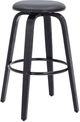 Armen Living Harbor Black/Gray Swivel Bar Stool-0