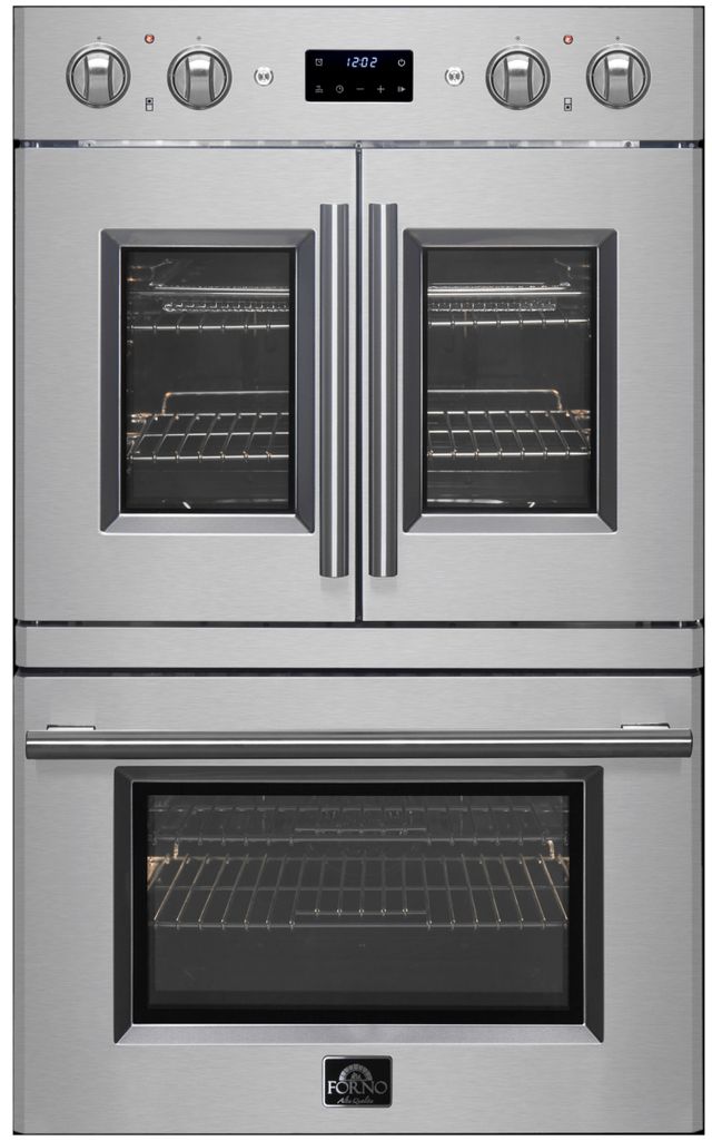 FORNO® Asti Alta Qualitia 30" Stainless Steel Double Electric Wall Oven-0
