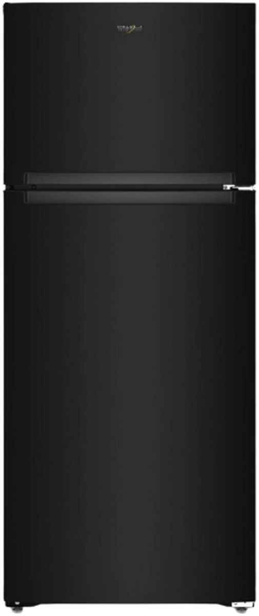 Whirlpool® 28" 17.6 Cu. Ft. Black Top Freezer Refrigerator with Total Coverage Cooling-0