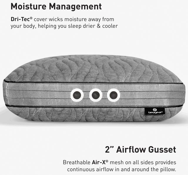 BEDGEAR® Aspen 1.0 Performance® Medium Standard Bed Pillow-4