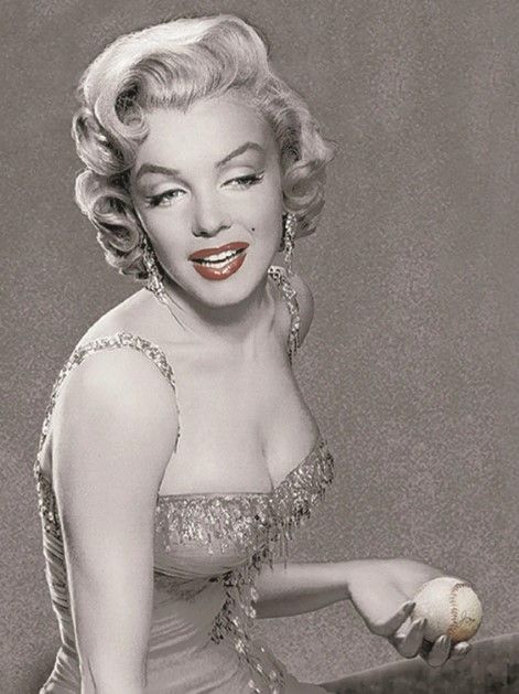 Classy Art Marilyn Baseball I by Jg Studios Wall Art-0