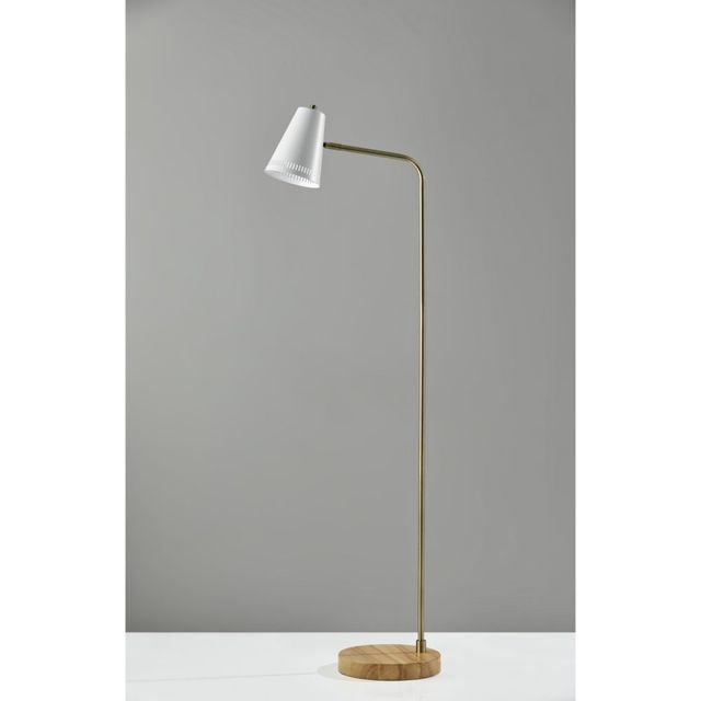 Adesso® Morris Antique Brass Floor Lamp-1