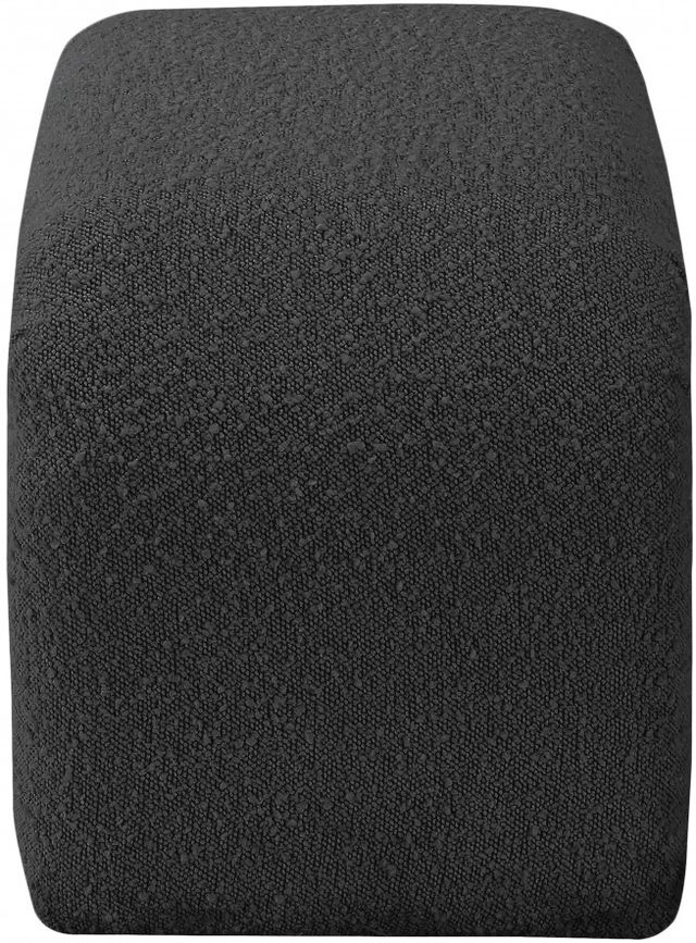 Meridian Furniture Niagara Black 28" Boucle Fabric Bench-2