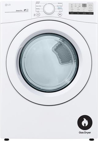 LG 7.4 Cu. Ft. White Front Load Gas Dryer