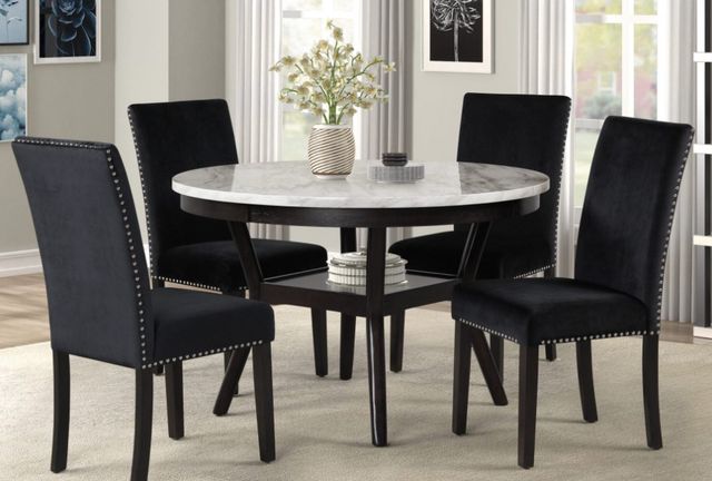 New Classic® Home Furnishings Celeste 5-Piece Black/Espresso Dining Table Set-1