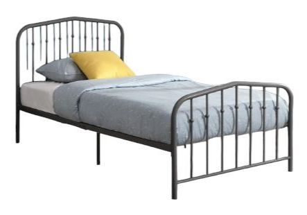 Milton Greens Stars Dark Gray Twin Metal Platform Bed-0