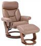 BenchMaster Trend Line Emmie Cocoa Manual Recliner with Ottoman Set-0