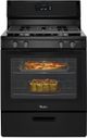 Whirlpool® 30" Black Free Standing Gas Range-1