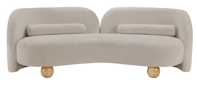 Meridian Furniture Daphne Beige Chenille Fabric Sofa-1
