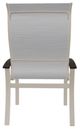 Telescope Casual Belle Isle Abalone/Desert Aluminum/Fabric Outdoor Sling Supreme Arm Chair with Chestnut Rustic Polymer Arm Accent-3