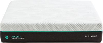 view of the Malouf® Ascend AeroFlex™ 11" Hybrid Ultra Plush Tight Top Queen Mattress in a Box
