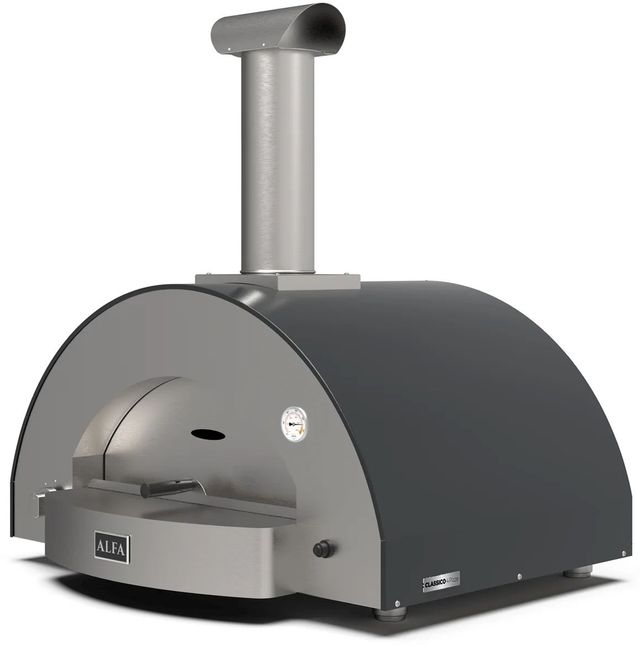 Alfa Classico 4 Pizze 43" Ardesia Grey Liquid Propane Pizza Oven-1