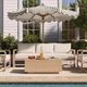 TOV Furniture Palata Cream Fabric/Wooden Outdoor Sofa-1