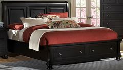 Vaughan-Bassett Reflections Ebony Queen Sleigh Storage Bed