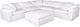 Moe's Home Collection Clay 6-Piece White L-Shaped Modular Sectional and Ottoman-0