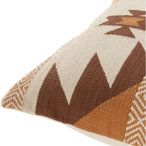 Surya Nobility Dark Brown 18"x18" Toss Pillow with Polyester Insert-1