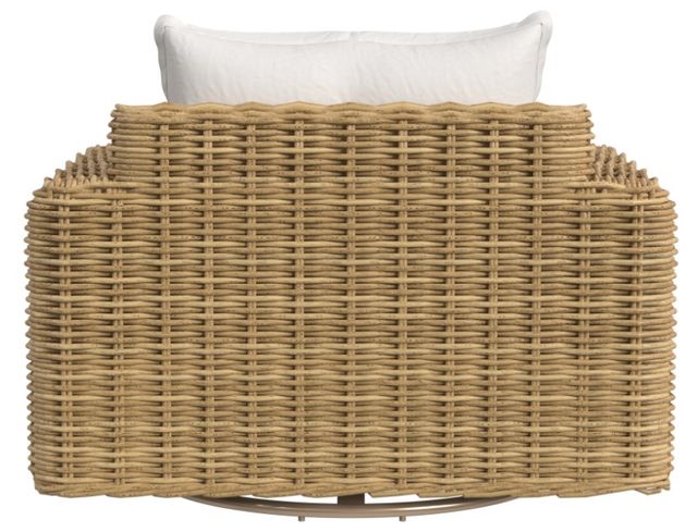 Sunset West Playa Natural Resin Wicker Oversize Swivel Outdoor Club Chair with Soothe Pearl Cushion-3