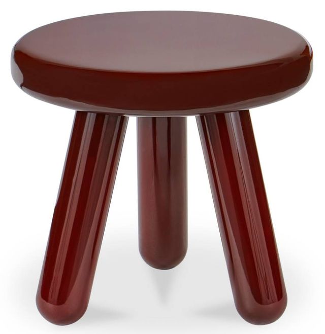 Moe's Home Collection Joy Deep Red Lacquer Accent Table-1