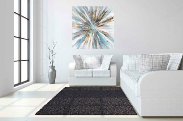 Classy Art Style 3 Floating Tempered Glass with Foil Wall Art-3