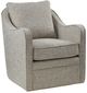 Olliix by Madison Park Grey Multi Brianne Slub Weave Wide Seat Swivel Arm Chair-2