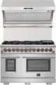 FORNO® Capriasca 48" Stainless Steel Freestanding Dual Fuel Range-4