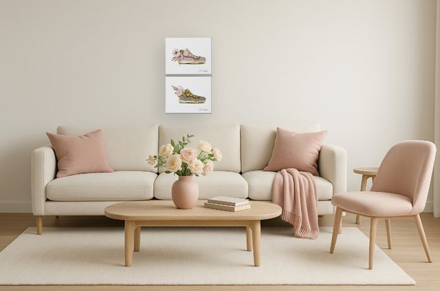 Classy Living 2-Piece Blossom Luxe Kicks Duo Wall Art Set-1