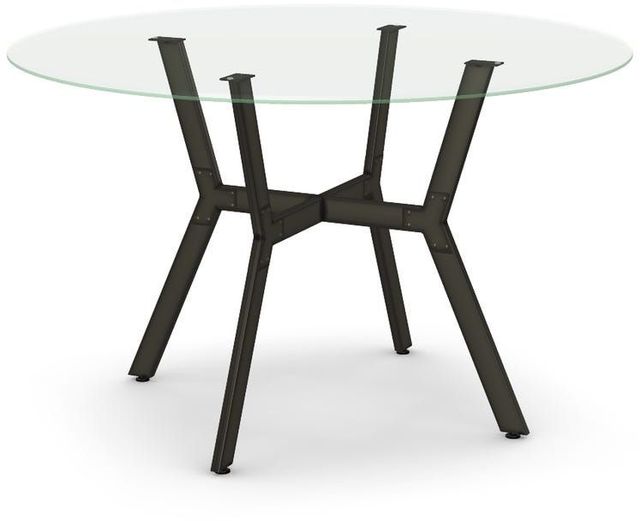 Amisco Norcross Clear Beveled Glass Round Table-0