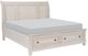 Homelegance® Bethel Antique White Eastern King Storage Sleigh Bed-0