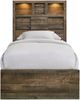Elements International Bailey 4-Piece Warm Walnut Youth Twin Panel Bedroom Set-1