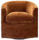 Cozy Life Milano Orange/Tan Swivel Chair-2