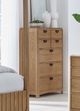 Parker House® Escape Glazed Natural Oak 5-Drawer Chest with Cedar Bottom-1