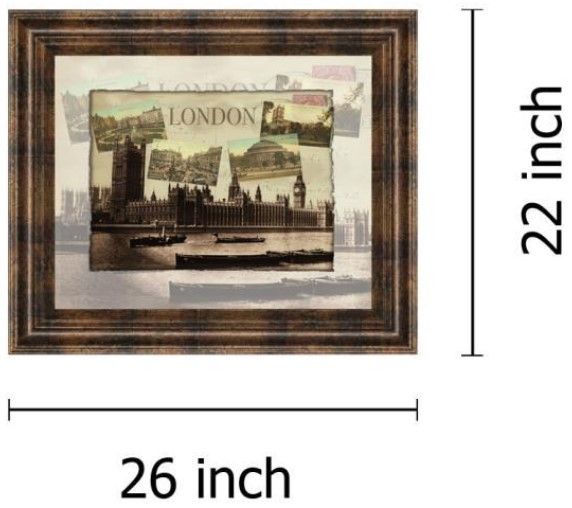Classy Living London Postcard 22" Wall Art-2