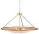 Currey & Company Monsoon Antique Brass/Natural Rope Chandelier-2