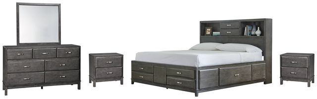 Signature Design by Ashley® Caitbrook 5-Piece Gray King Storage Bed Set-0