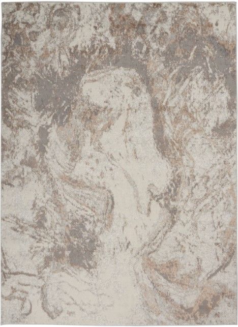 Nourison Home™ Elation Ivory Gray 5'x7' Style 3 Area Rug-0