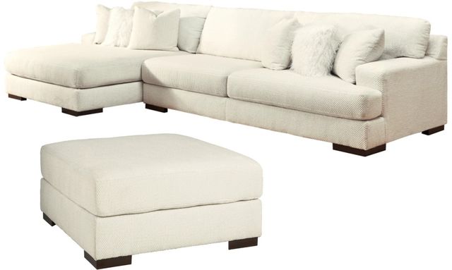 Signature Design by Ashley® Zada 2-Piece Ivory Living Room Seating Set-0