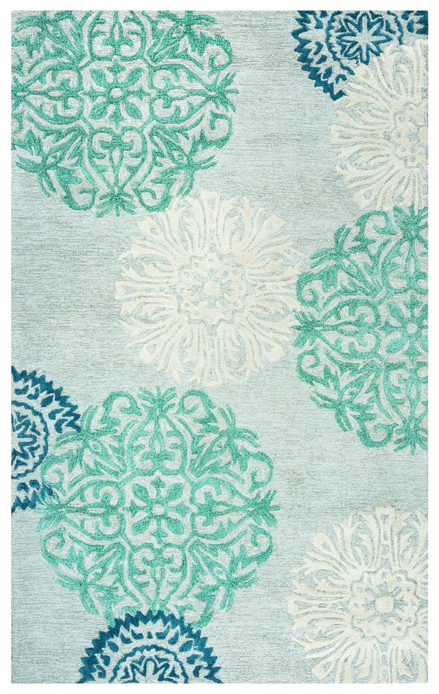 Rizzy Home Dimension Blue 5' x 8' Rug-0