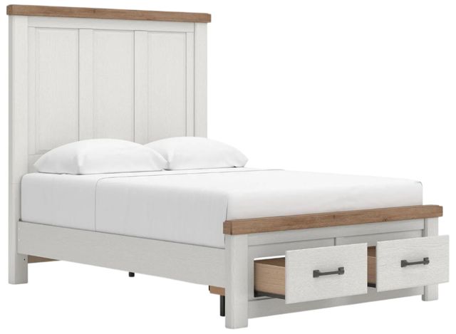 Benchcraft® Savonport Brown/White Full Panel Storage Bed-3