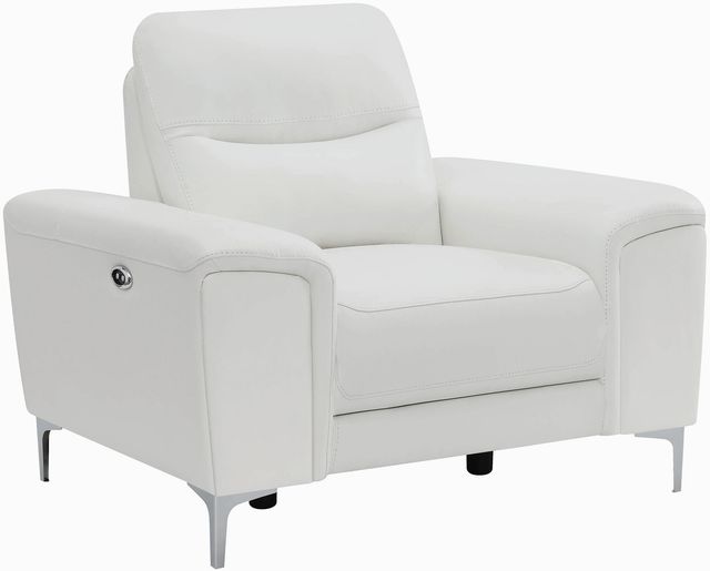 Coaster® Largo White Power Recliner-0