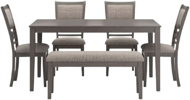 Signature Design by Ashley® Wrenning 6-Piece Gray Dining Table Set-1