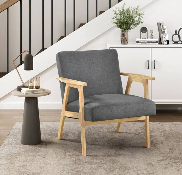 Homelegance® Omara Dark Gray/Natural Accent Chair-1