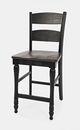 Jofran Inc. Madison County Vintage Black Ladderback Counter Stool-1