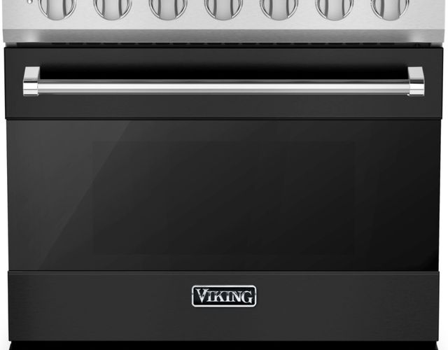 Viking® 3 Series 30" Cast Black Pro Style Natural Gas Range-1